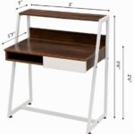 HomeWork Basics Study Desk with Pencil Drawer, Open Storage and Shelf