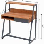 HomeWork Basics Study Desk with Pencil Drawer, Open Storage and Shelf