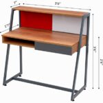 HomeWork Ergo Study Desk with Pinboard, Writing Board, Pencil Drawer and Open Shelf & Storage