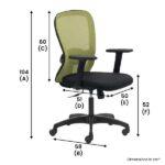 SMART Medium Back Mesh Ergonomic Chair with Adjustable Arms