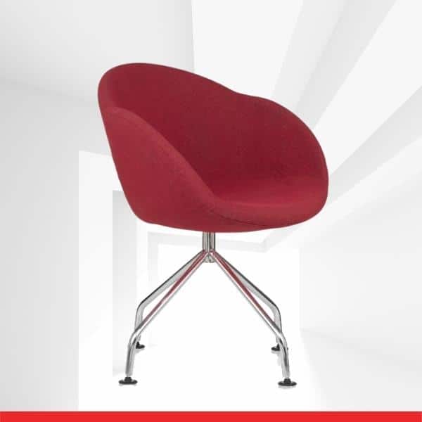 SMILE Red Visitor chair - Transteel