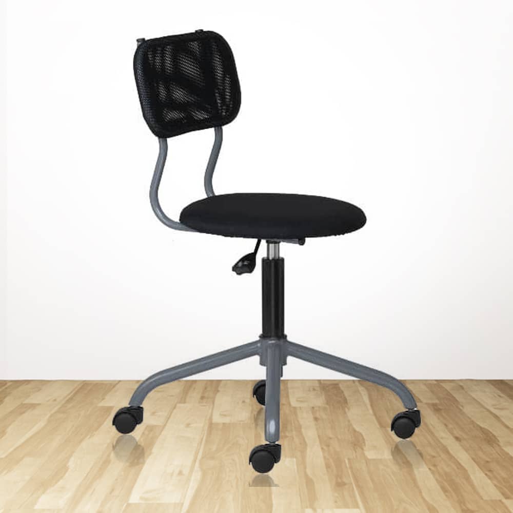 SPIN GREY Swivel Chair With Mesh Backrest and Padded Seat