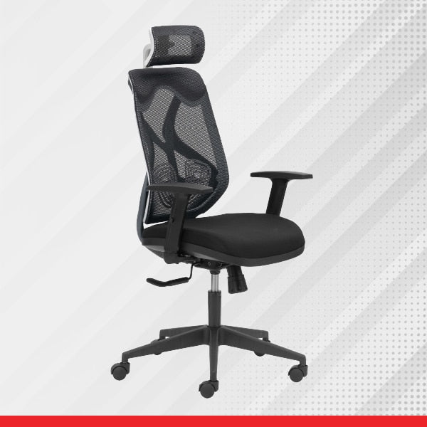 SUIT BLACK – High Back Mesh Ergonomic Chair with Adjustable Arms