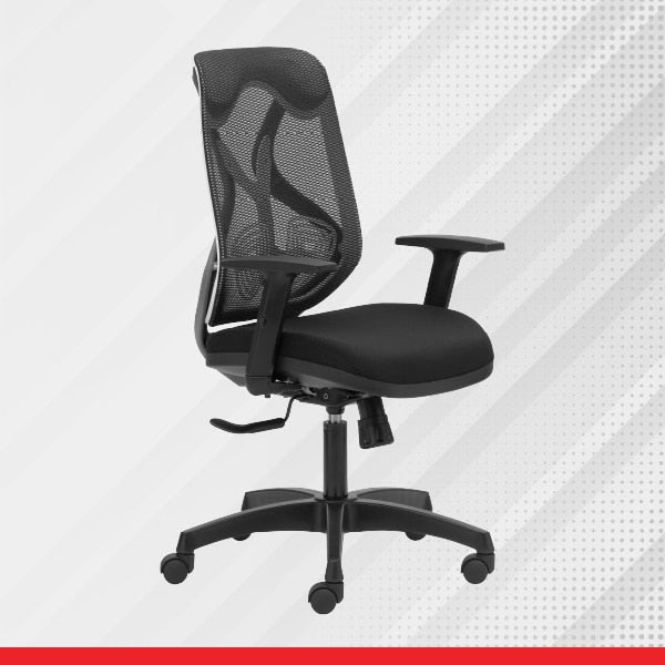 SUIT BLACK Mid Back Ergonomic Office Chair - Transteel