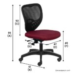 SWIFT-Low Back Ergonomic Chair With Out Arms – Maroon