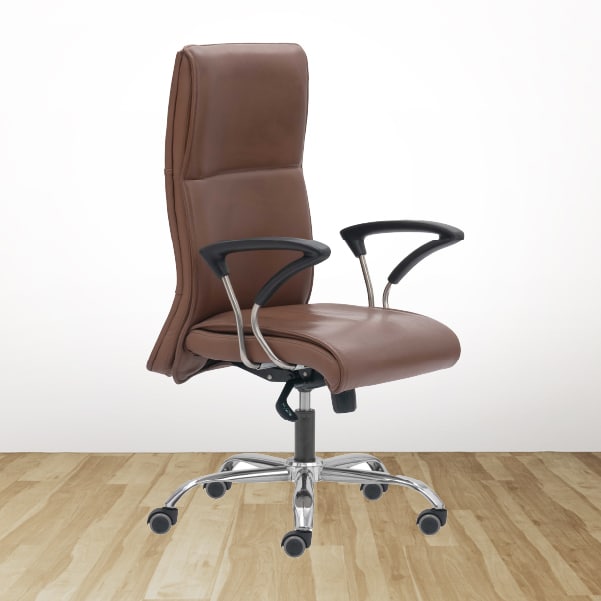 TRIUMPH High Back Ultra Premium Office Chair for Boss with Tan Upholstery