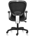 Smart Mid Back chair with adjustable lumbar, high tensile breathable natural fabrics & fixed arms