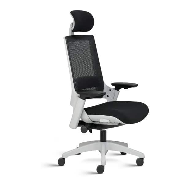 Yunico Grey High Back Mesh Ergonomic Chair with adjustable Arms