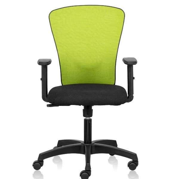 Fluid Basics Mid Back chair with adjustable lumbar and high tensile breathable natural fabrics