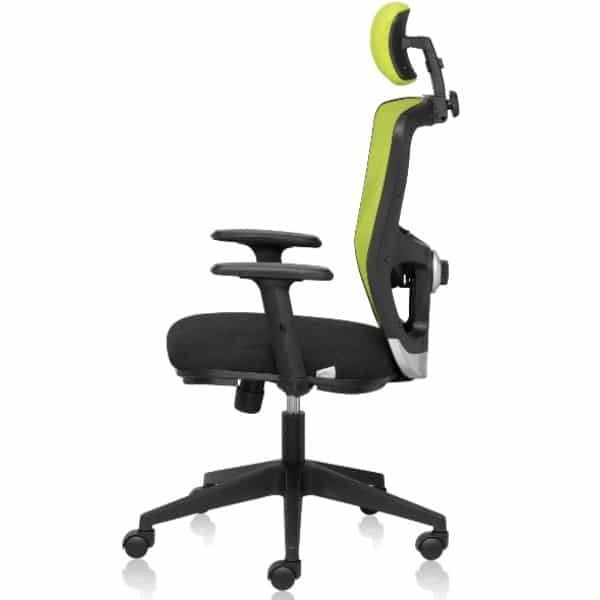 Fluid Basics High Back chair with adjustable lumbar and high tensile breathable natural fabrics