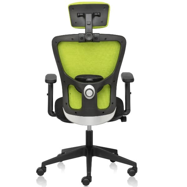 Fluid Basics High Back chair with adjustable lumbar and high tensile breathable natural fabrics