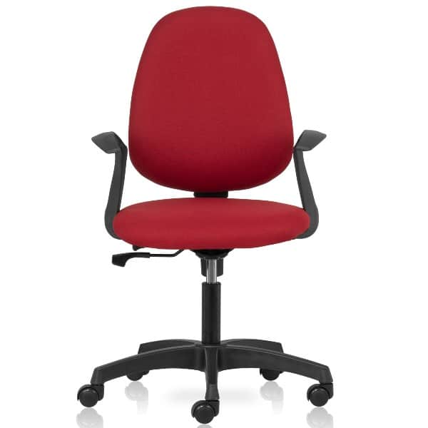 Infinity Mid Back chair with Fabric seat and back with fixed arms