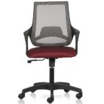 Aqua Neo Mid back chair with mesh back and fixed arms