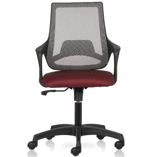 Aqua Neo Mid back chair with mesh back and fixed arms