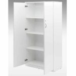 Storage with Shutter . Size : 3 Feet (L) X 1 Feet 6 Inches ( Depth) X 6 Feet ( Height )-White Colour-Transteel