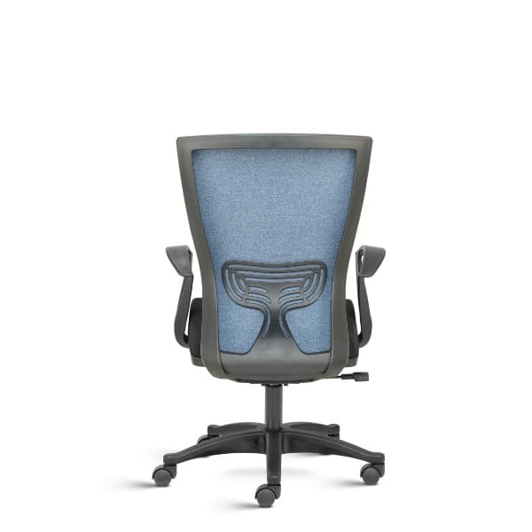 Reflex Mid Back Ergonomic Chair with Fixed Arms