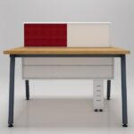 Alchemy Office Workstation for two persons with Pinboard , writing board and 4 X 2 table size per person