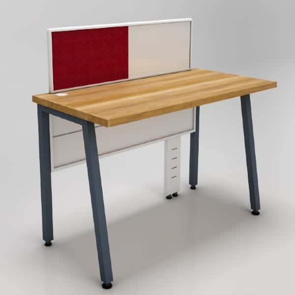 Alchemy Office Workstatiion for one person with pinboard, writing board and 4 X 2 table size per person