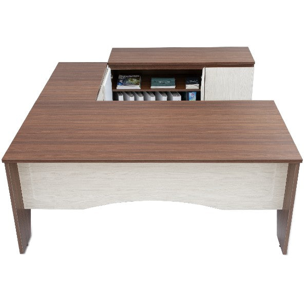 Glendale Director / CEO / Executive Table 6 feet (L) X 3 feet (W) with 3 Drawer Pedestal, Side Unit and Back Unit