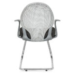 Connect – Low Back Mesh Ergonomic Visitor Chair with Fixed Arms-grey-TRANSTEEL