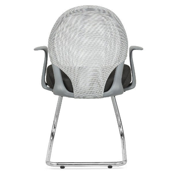 Connect – Low Back Mesh Ergonomic Visitor Chair with Fixed Arms-grey-TRANSTEEL