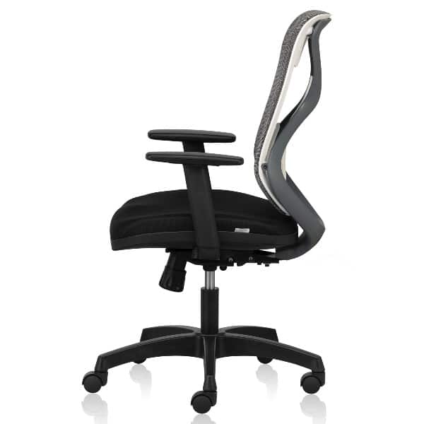 Suit White Edition Mid Back Mesh Ergonomic Chair with adjustable Arms