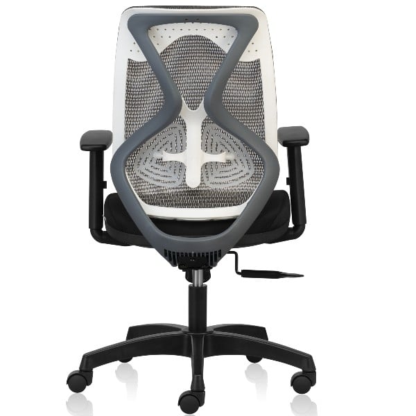 Suit White Edition Mid Back Mesh Ergonomic Chair with adjustable Arms