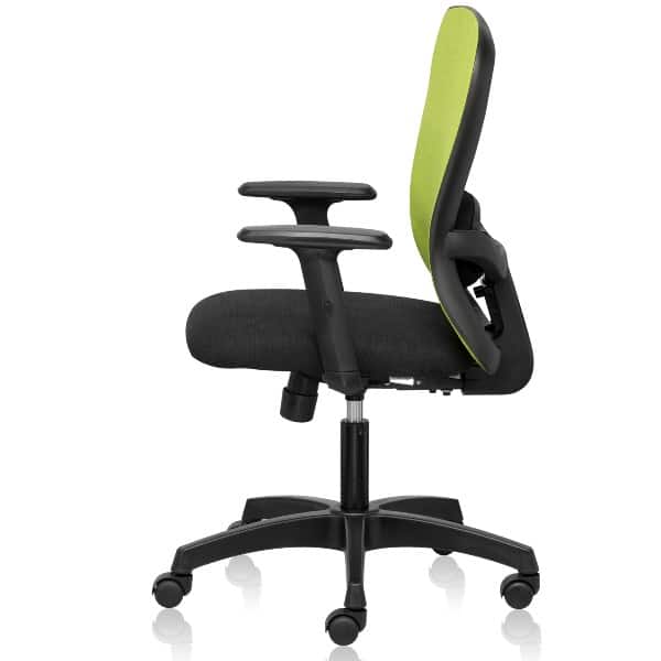 Smart Mid Back chair with adjustable lumbar, high tensile breathable natural fabrics & adjustable arms