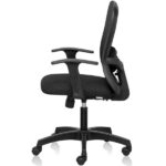 Smart Mid Back chair with adjustable lumbar, high tensile breathable natural fabrics & fixed arms