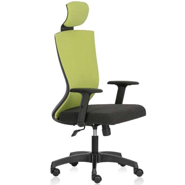 Reflex High Back Ergonomic Bio Chair with Adjustable arms and with Anti Stain , Anti Microbial Natural Fabrics