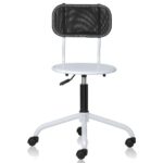 Spin Swivel Chair with Mesh Backrest and Perforated Metal powder coated Seat