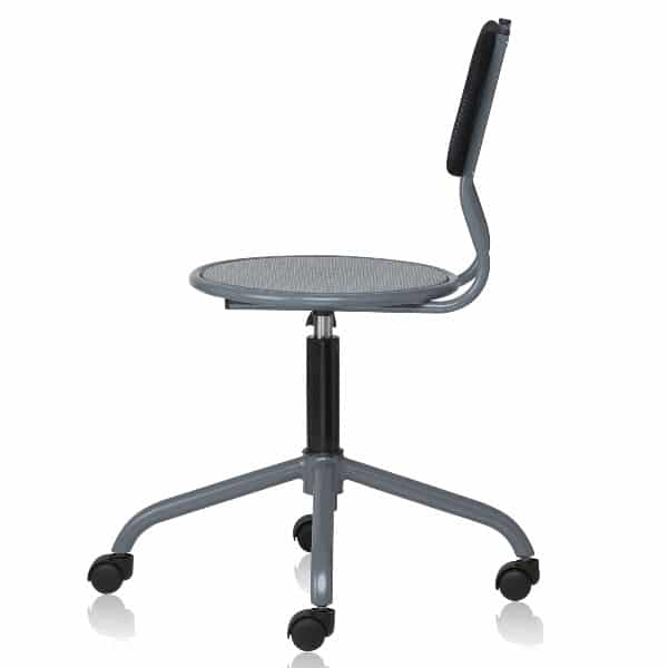 Spin Swivel Chair with Mesh Backrest and Perforated Metal powder coated Seat