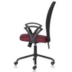 Zeus Basics Mesh Mid Back chair with fixed arms and powder coated steel base