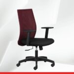 VECTOR - Maroon Mid Back Mesh Ergonomic Office Chair - Transteel