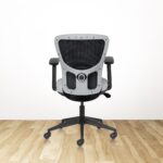 FLUID Grey MB Ergonomic Office Chair With Mesh Back and 1D Arms