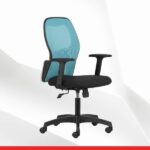 iWEB - Blue Mid Back Ergonomic Office Chair - Transteel